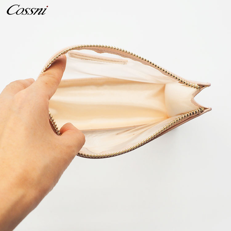 Genuine leather wash toiletry bag cosmetic travel clear makeup bag