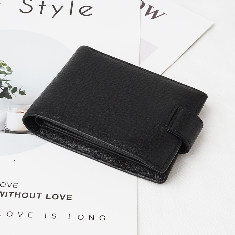RFID Bifold Slim Genuine Leather Wallet for Men with Money Clip