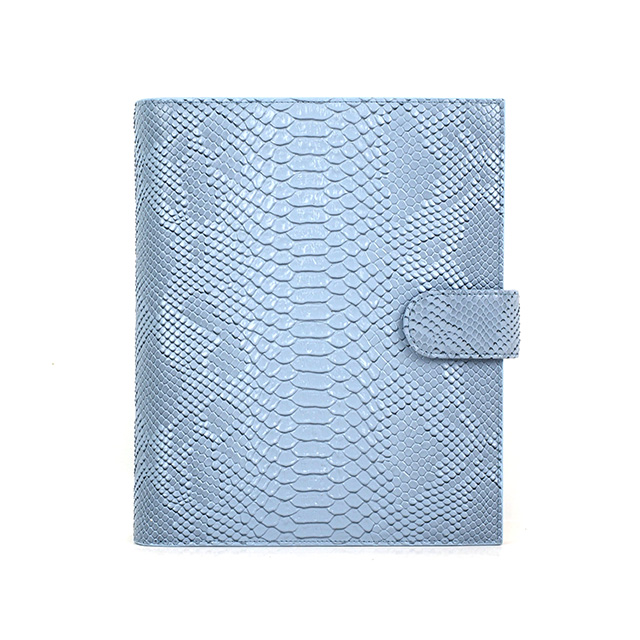 Blue Stone pattern leather 6 ring A5 B5 notebook case
