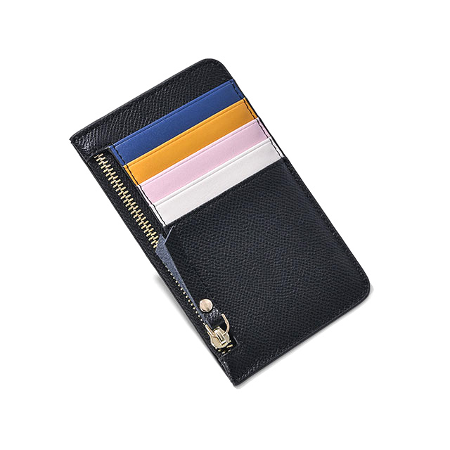 Ladies Card Holder Wallet Long Slim Leather Card Holder With Zip
