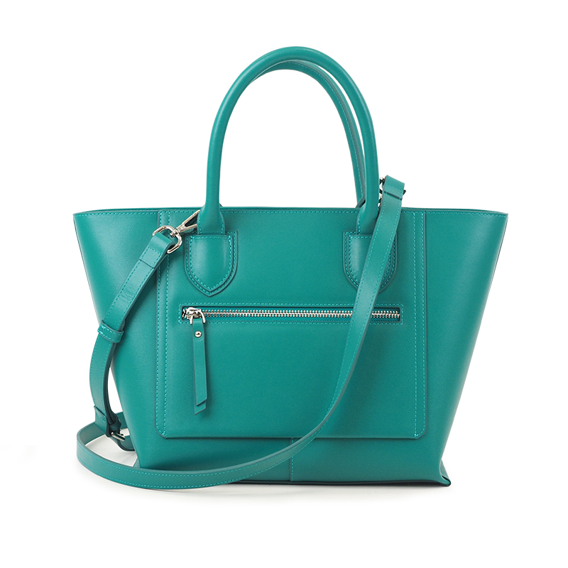 Cossni Wholesale Tote Bag Nappa Leather Handle Shoulder Bag-Cyan