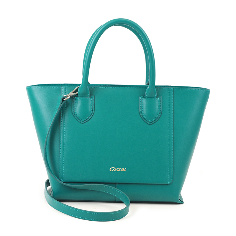 Cossni WholesaleTote Nappa Leather Handle Shoulder Bag-Cyan