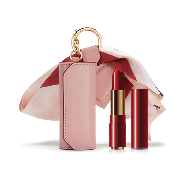 Cossni Pink Mini Lipstick Bag With Keychain