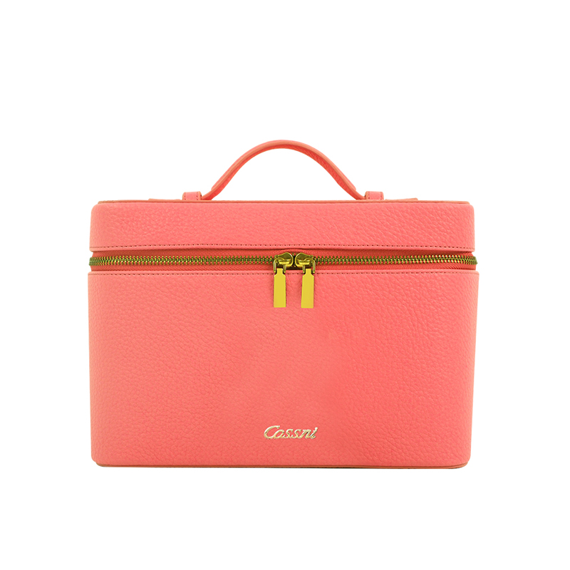 Coral Pink Vanity Case for Travel